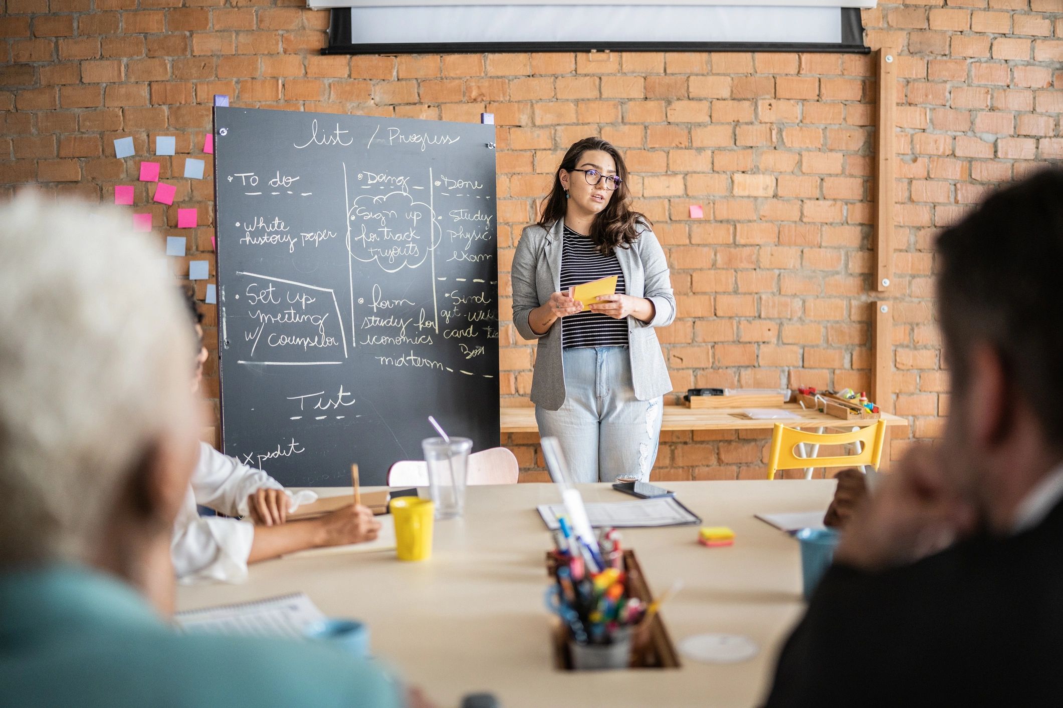 Educator presenting during a professional workshop